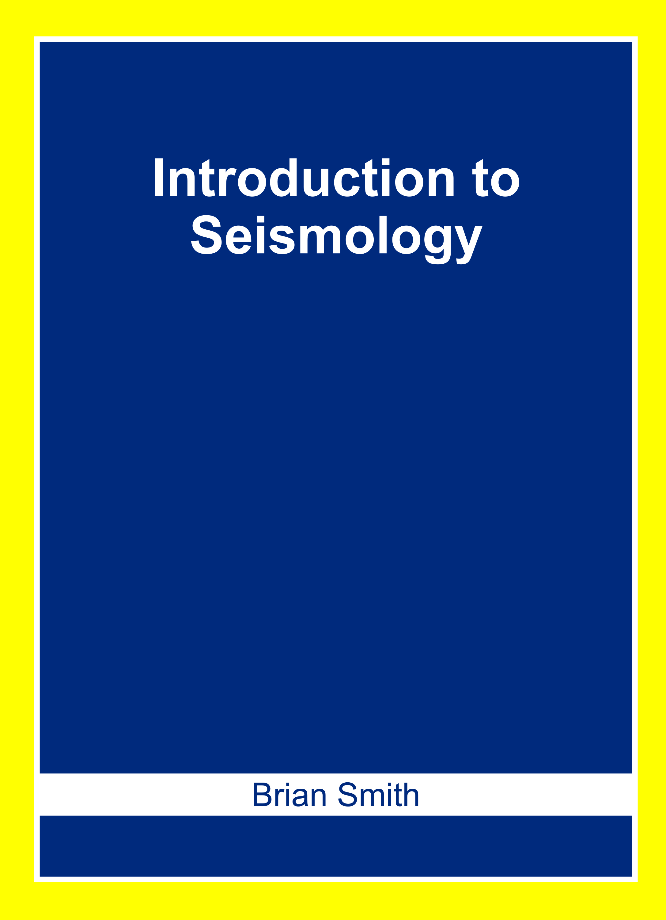 Introduction to Seismology