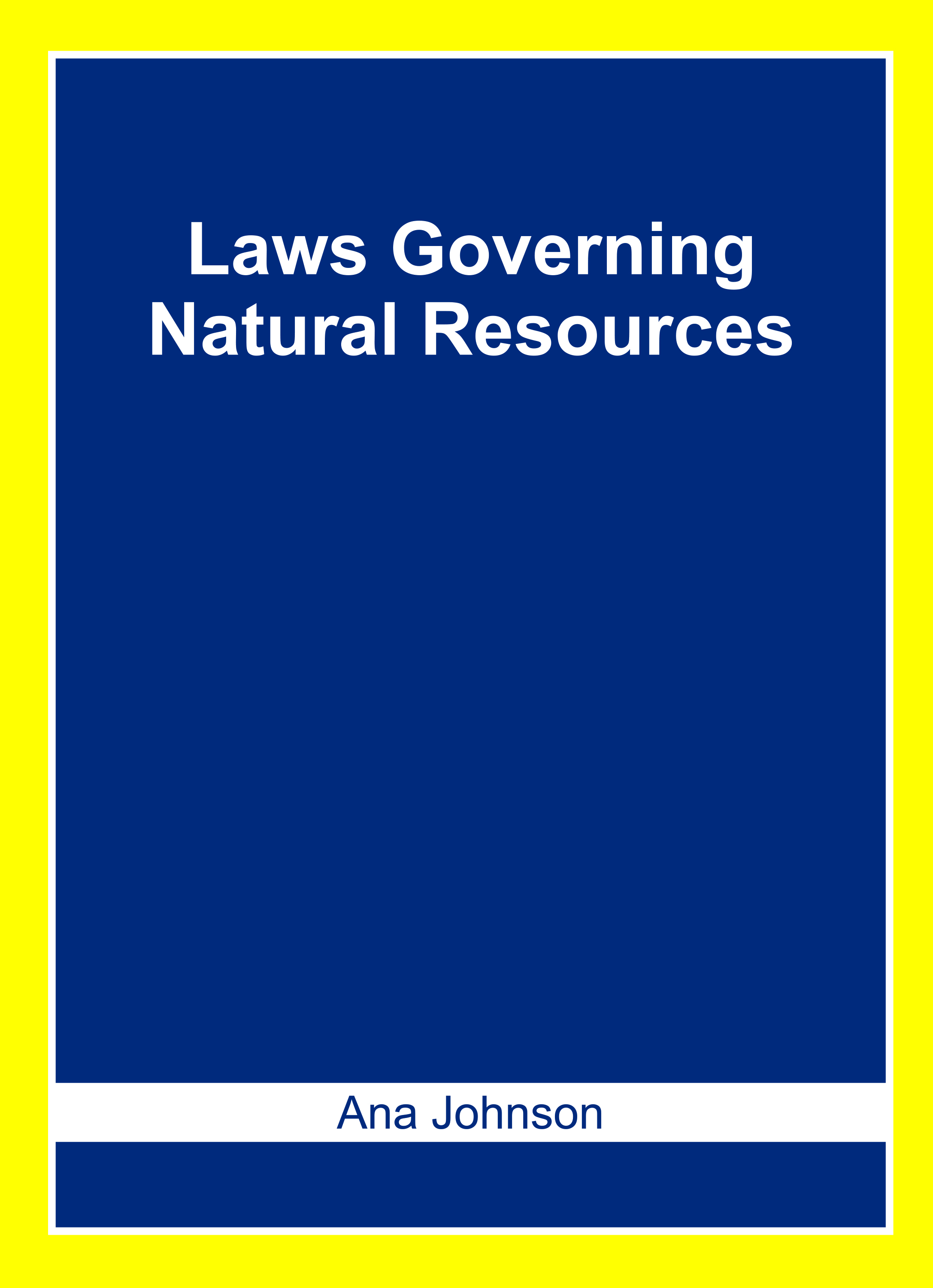 Laws Governing Natural Resources