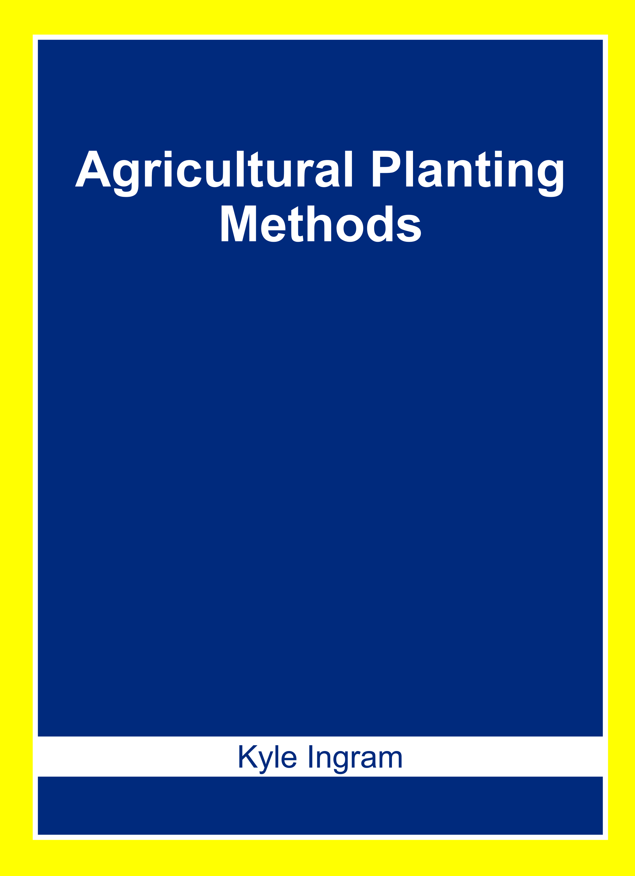 Agricultural Planting Methods
