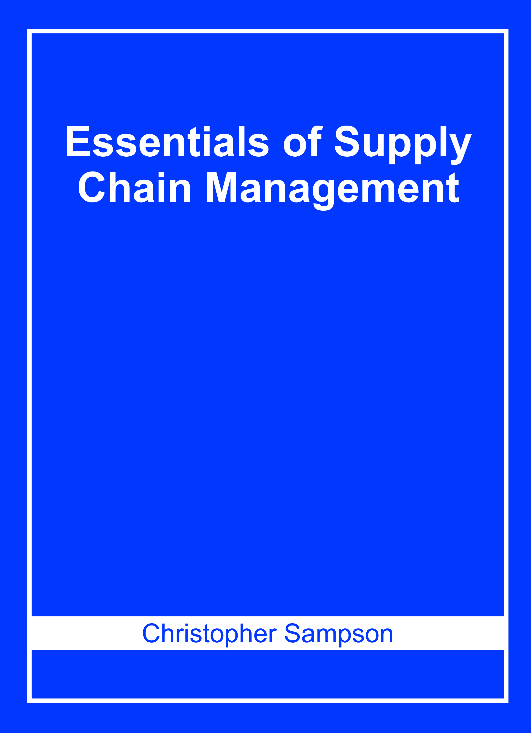 Essentials of Supply Chain Management