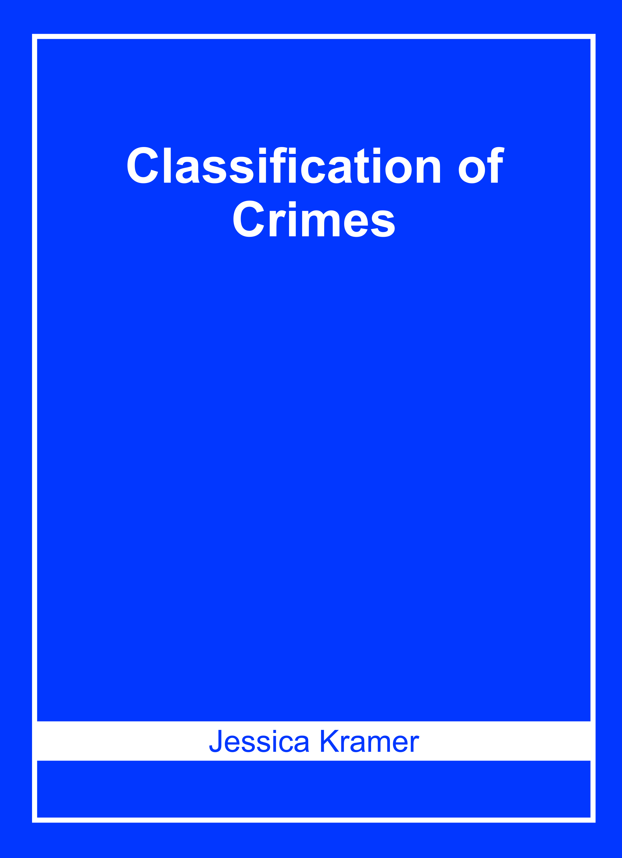 Classification of Crimes