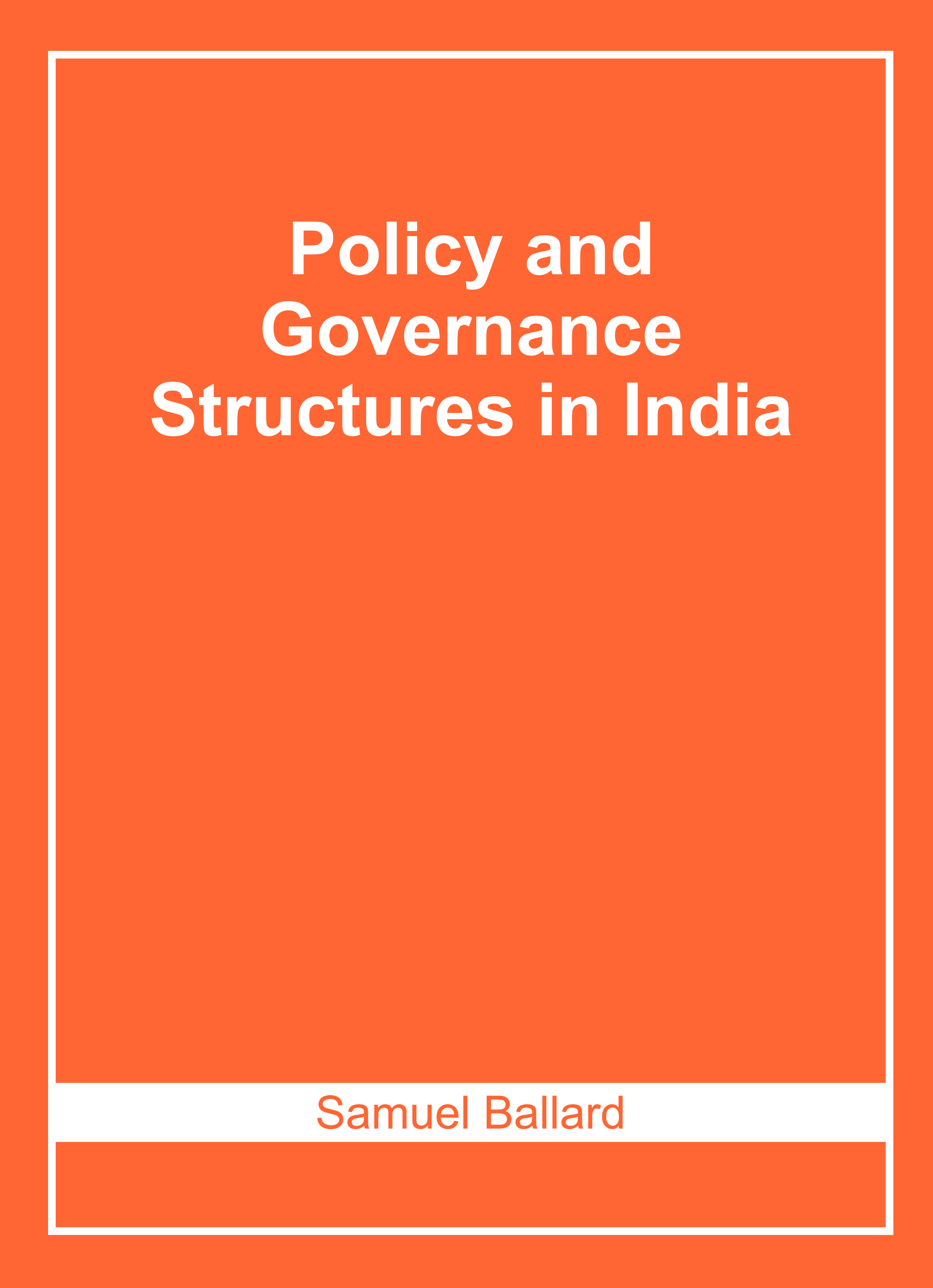 Policy and Governance Structures in India