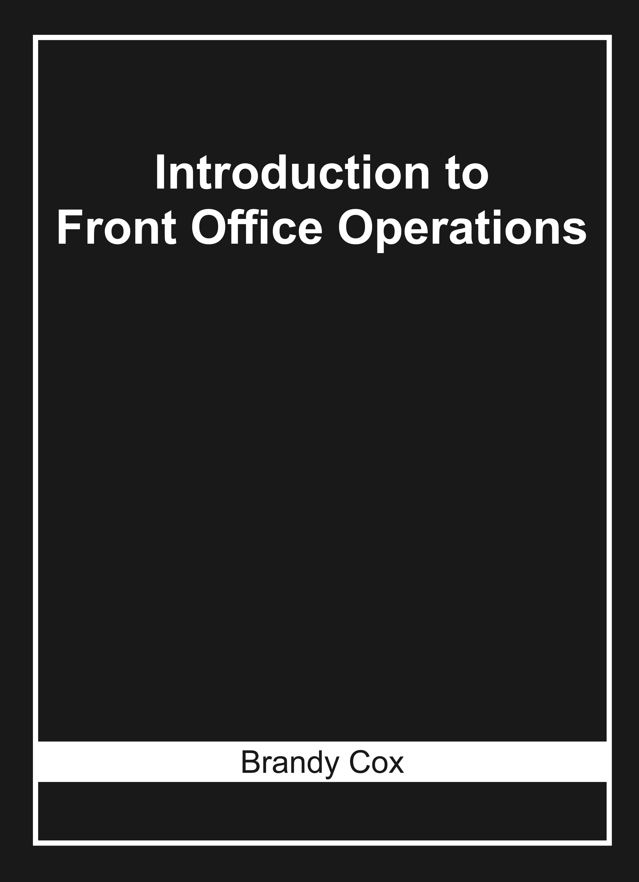 Introduction to Front Office Operations