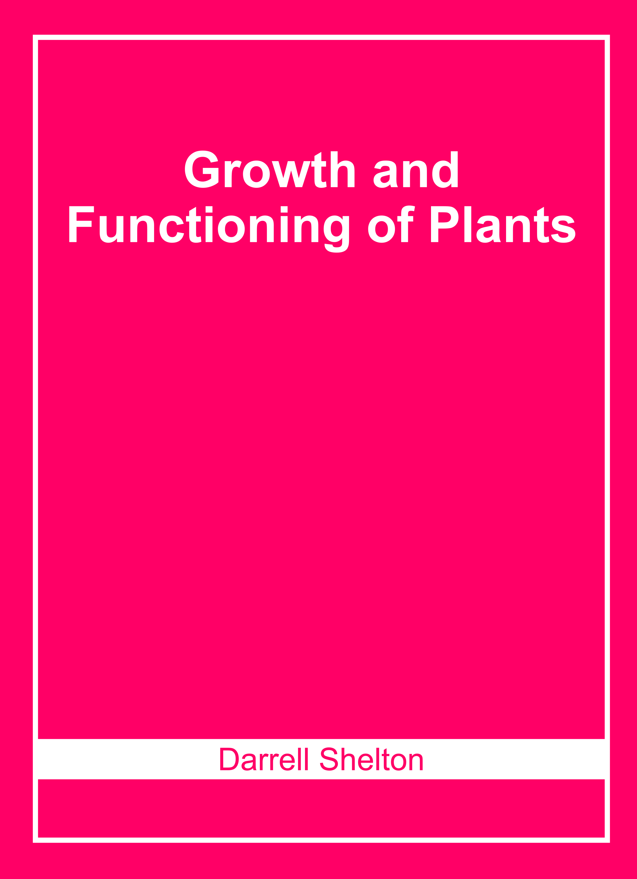 Growth and Functioning of Plants