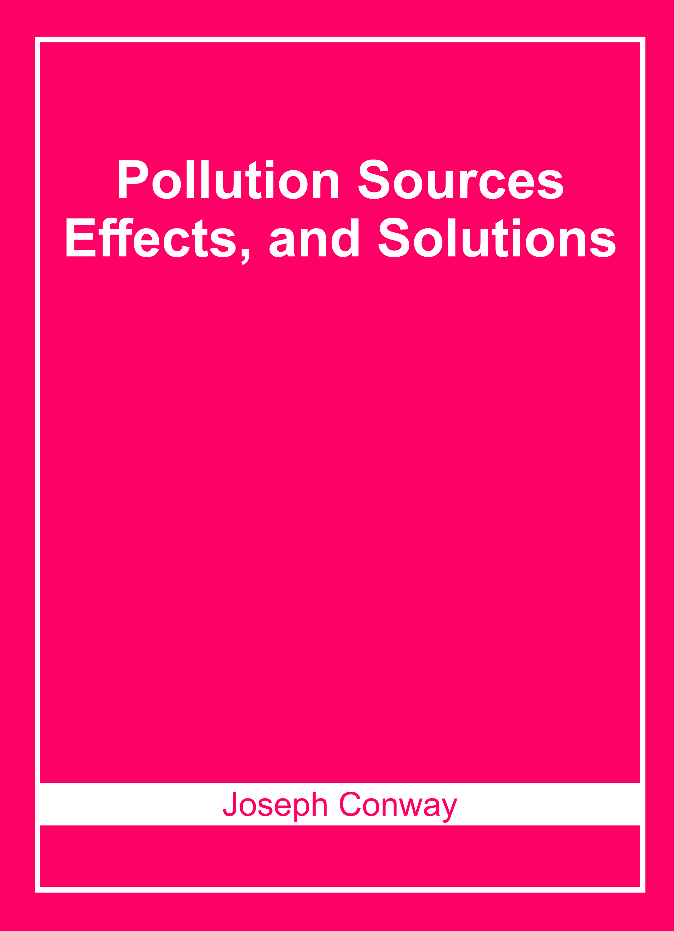 Pollution Sources, Effects, and Solutions