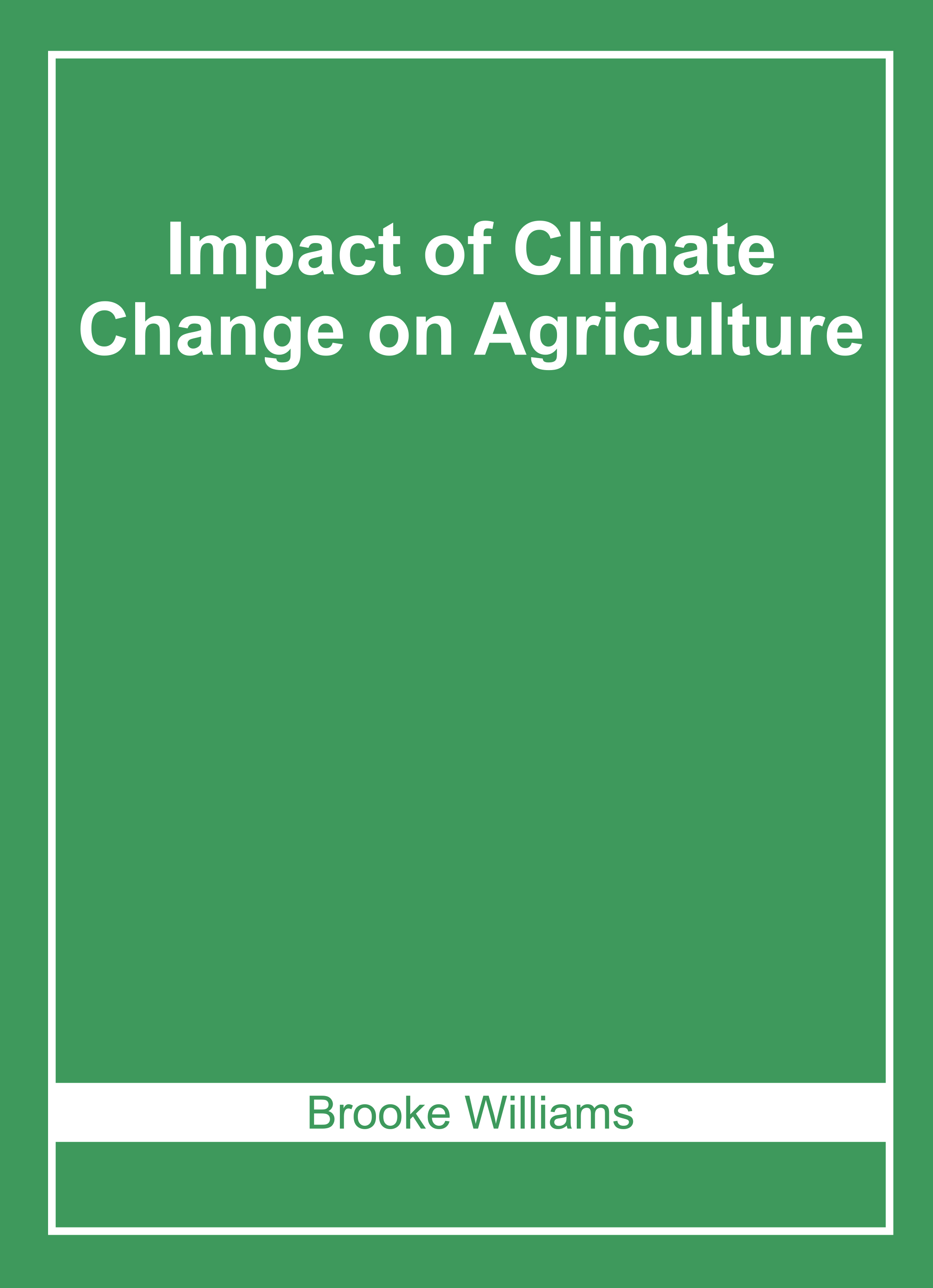 Impact of Climate Change on Agriculture