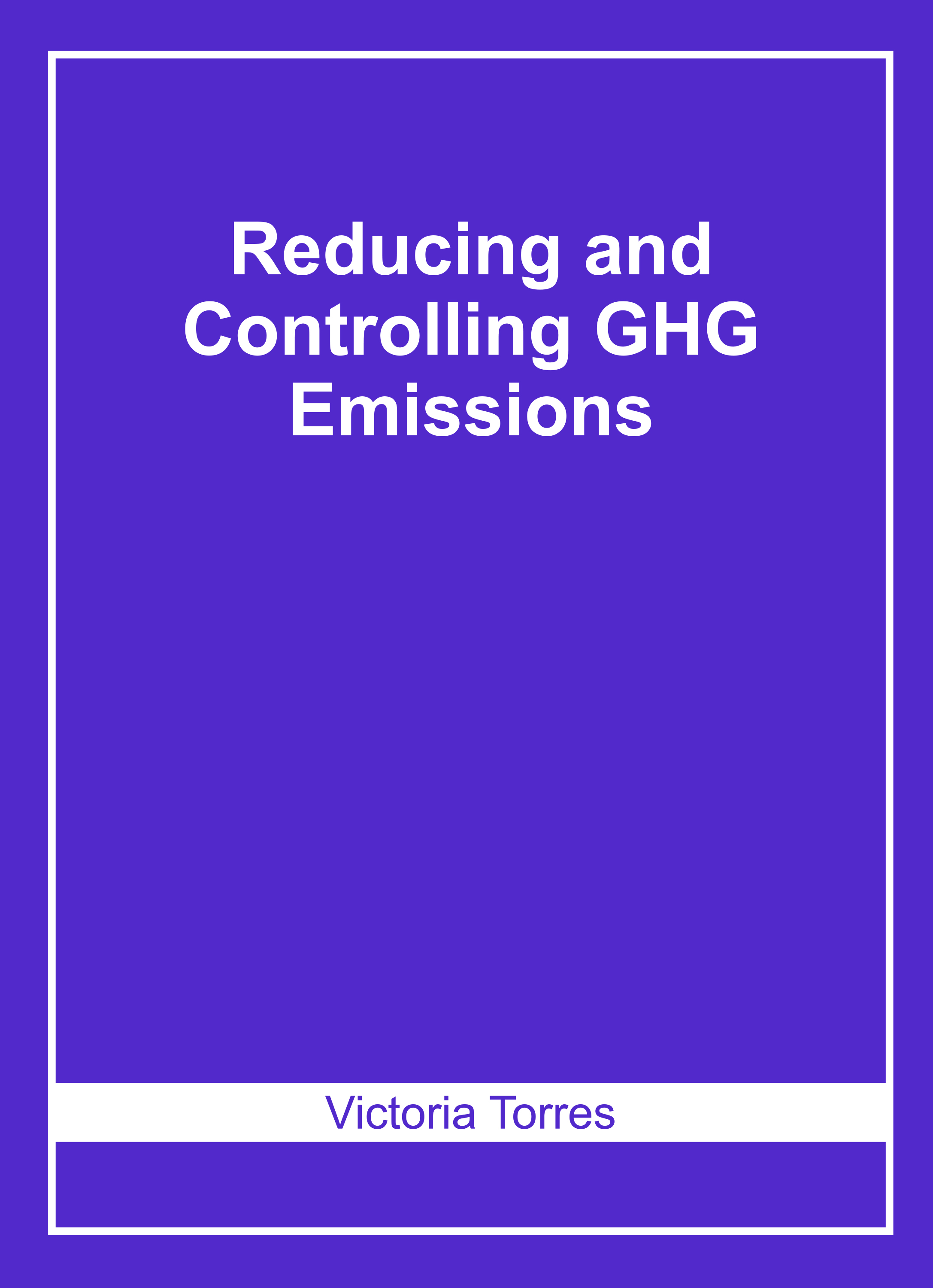 Reducing and Controlling Ghg Emissions